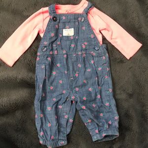 Overalls and long sleeve